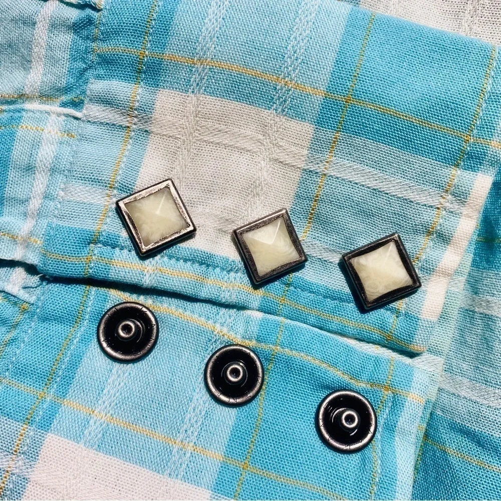 🤠💎 Polo Ralph Lauren Men’s S Western Plaid Shirt Snap Front Turquoise & White 🐎